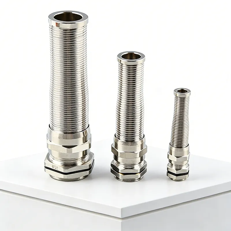 Nickel-Plated-Brass-Spiral-Strain-Relief-Gland-Front-View