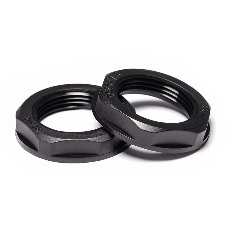 PA66 locknuts for ip 68 waterproof cable gland