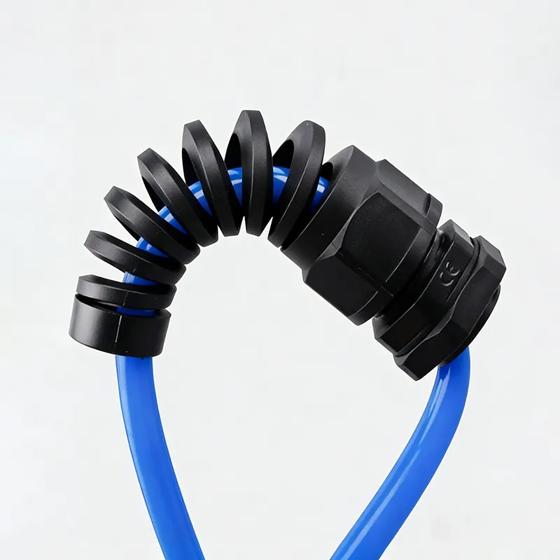 Plastic-Spiral-Strain-Relief-Gland-with-Cable-Bending-Protection