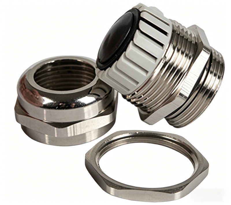 Heavy duty brass cable gland nickel plated IP68 strain relief for automation equipment electrical machinery