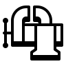 Mechanical clamping icon for heavy duty cable strain relief