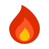 Fire and chemical resistance icon