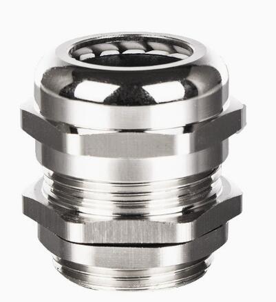 Nickel-plated brass cable gland